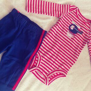 Simple joys carters 2 piece daddy’s copilot helicopter red gray puppy dog 3-6M